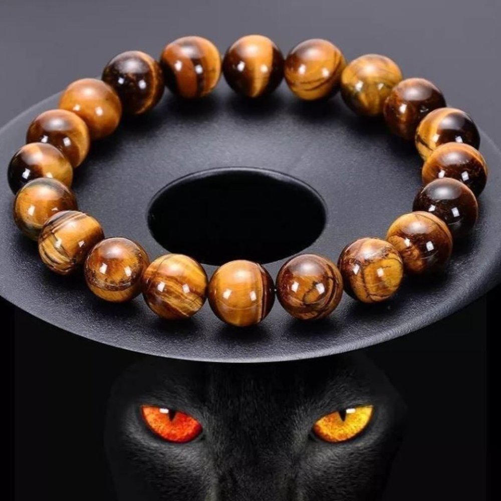 10mm Tiger Eyes Round Stretch Bracelet